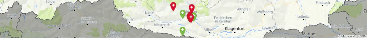Kartenansicht für Apotheken-Notdienste in der Nähe von Lendorf (Spittal an der Drau, Kärnten)